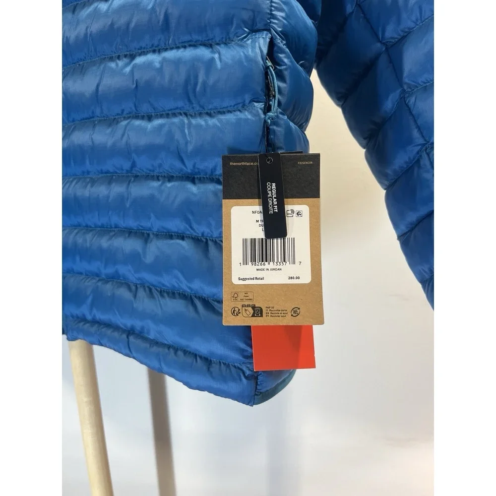 The North Face Mens L Blue Terra Peak Hoodie Puffer Jacket Nylon Shell NWT 2026